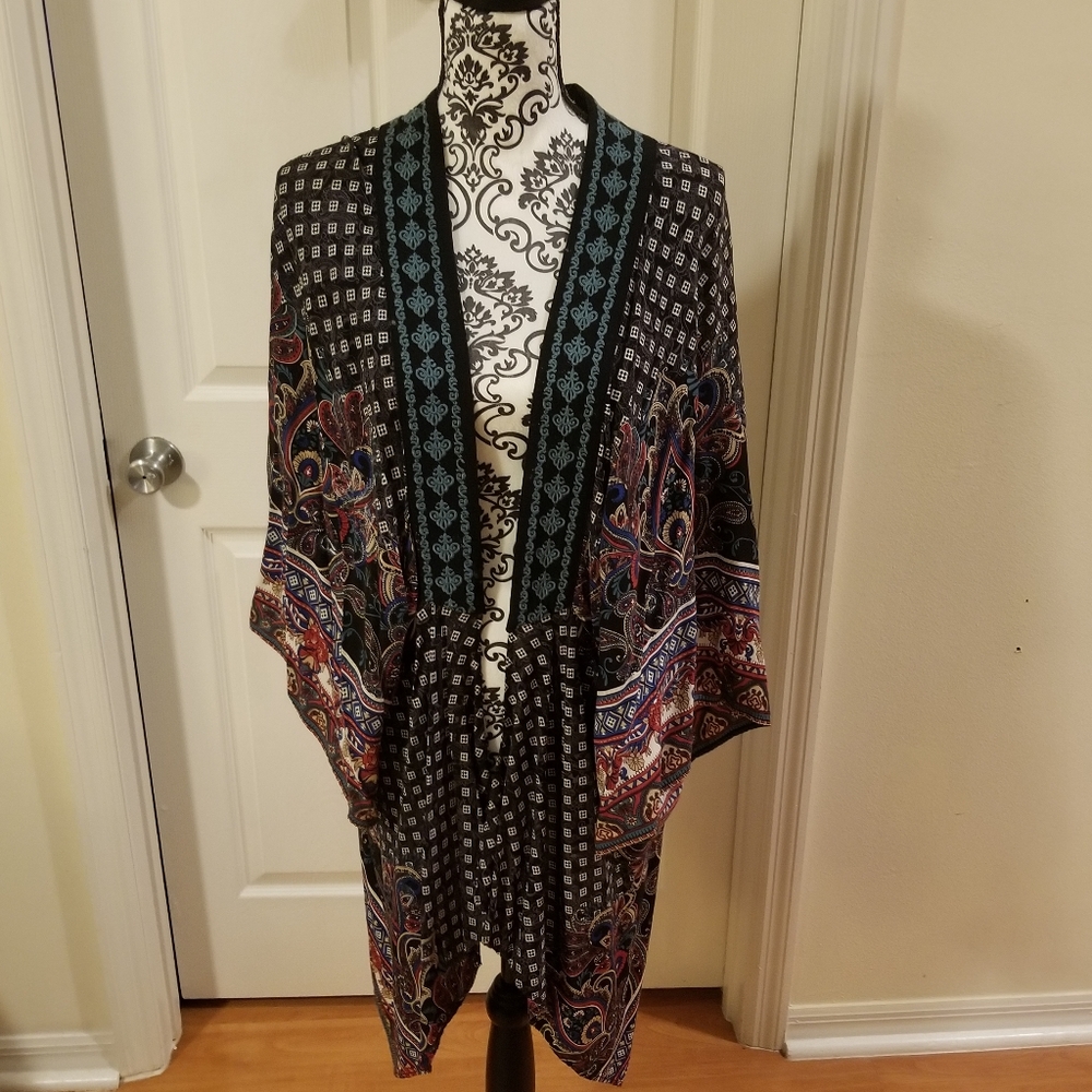 Flying Tomato patchwork kimono cardigan
